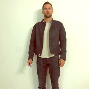Saint unbreakable denim motorcycle jacket